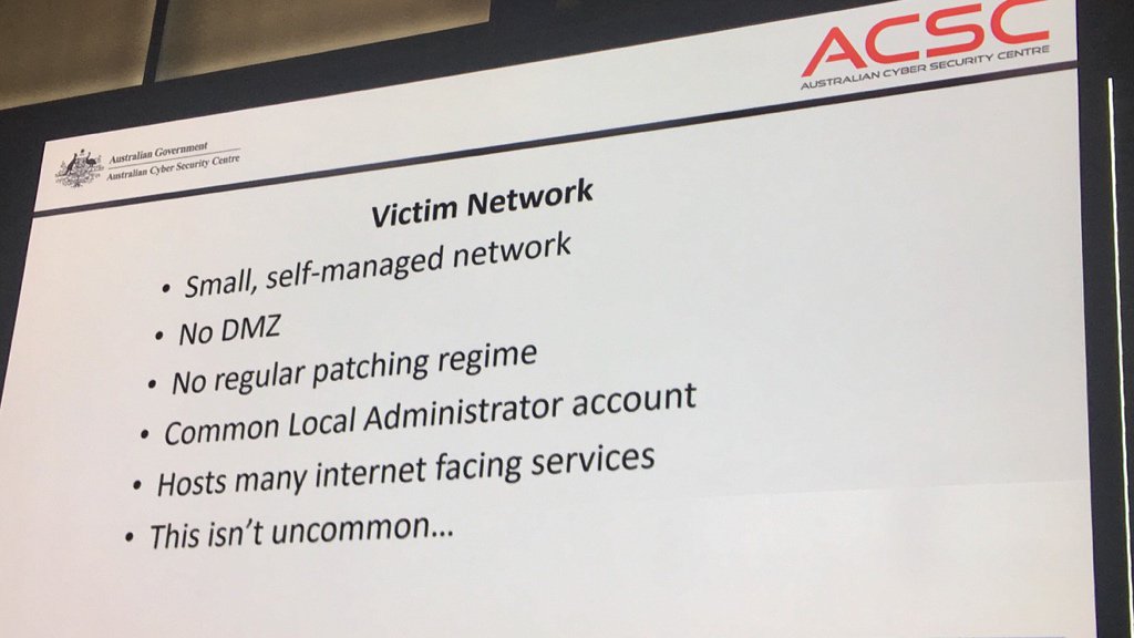 Victim network summary slide