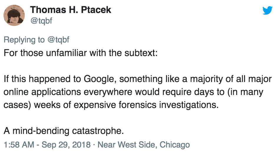 Tweet by Thomas H. Ptacek